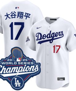 Shohei Ohtani Los Angeles Dodgers Nike 2025  World Series Champions Limited Jersey - White