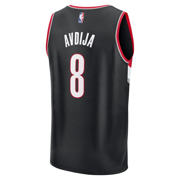 Deni Avdija Portland Trail Blazers Youth Fast Break Replica Player Jersey - Icon Edition - Black - Image 3