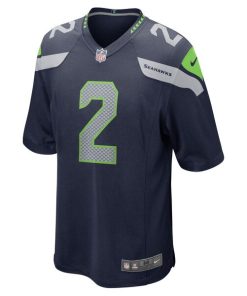 Alternative view of Drew Lock Seattle Seahawks Nike Game Jersey - College Navy