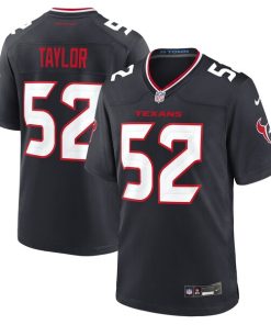 Alternative view of Darrell Taylor Houston Texans Nike Team Game Jersey -  Navy