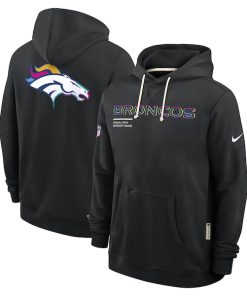 Denver Broncos Nike 2025 NFL Crucial Catch Sideline Standard Issue Dri-FIT Hoodie - Black
