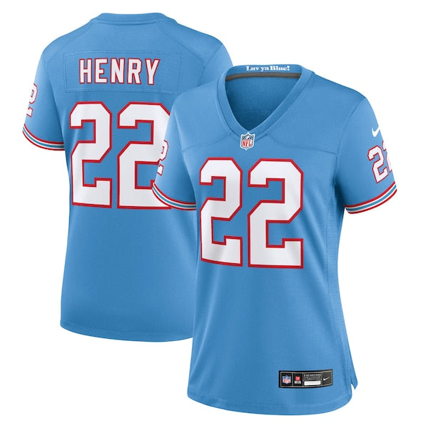 Derrick Henry Tennessee Titans Nike Women's Player Jersey - Light Blue/Navy - Image 2