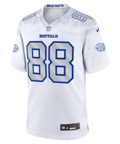 Alternative view of Dawson Knox Buffalo Bills Nike 2025 Rivalries Collection Game Jersey - White