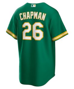 Alternative view of Matt Chapman Oakland Athletics Nike Alternate Replica Player Name Jersey - Kelly Green