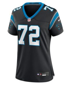 Alternative view of Taylor Moton Carolina Panthers Nike Women's Team Game Jersey - Black