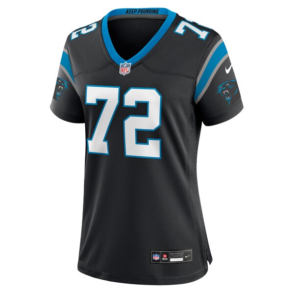 Taylor Moton Carolina Panthers Nike Women's Team Game Jersey - Black - Image 2