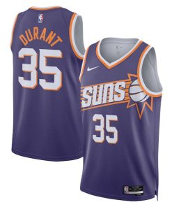 Alternative view of Kevin Durant Phoenix Suns Nike Unisex Swingman Jersey - Icon Edition - Purple/White