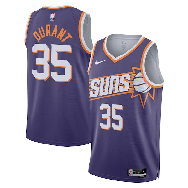 Kevin Durant Phoenix Suns Nike Unisex Swingman Jersey - Icon Edition - Purple/White - Image 2