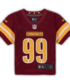Alternative view of Chase Young Washington Commanders Nike Toddler Game Jersey - Burgundy