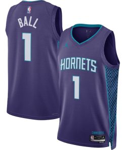 LaMelo Ball Charlotte Hornets Jordan Brand Unisex Swingman Jersey - Statement Edition - Purple