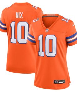 Alternative view of Bo Nix Denver Broncos Nike Women's Mile High Collection 1977 Throwback Player Game Jersey - Orange