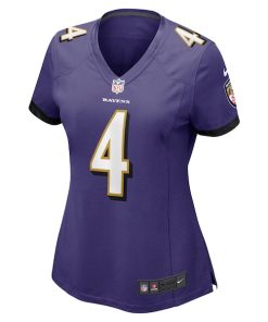 Alternative view of Zay Flowers Baltimore Ravens Nike Women's Team Game Jersey - Purple