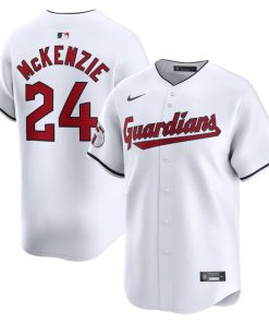 Triston McKenzie Cleveland Guardians Nike Home Limited Player Jersey - White