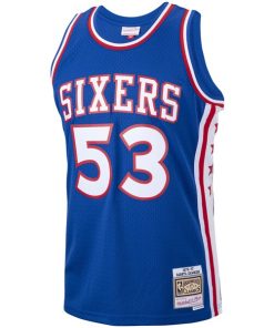 Alternative view of Darryl Dawkins Philadelphia 76ers 1976/77 Hardwood Classics Swingman Jersey - Royal