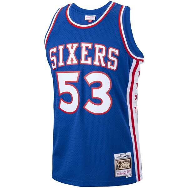 Darryl Dawkins Philadelphia 76ers 1976/77 Hardwood Classics Swingman Jersey - Royal - Image 2