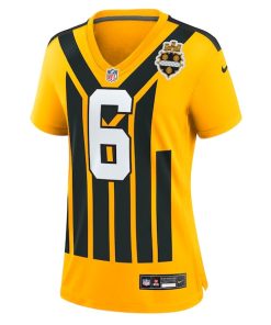 Alternative view of Patrick Queen Pittsburgh Steelers Nike Women's Alternate 1933 Throwback Game Jersey - Gold