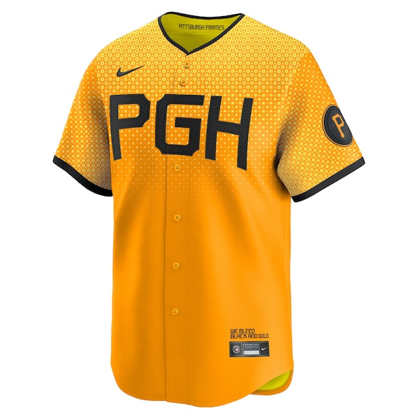 Bryan Reynolds Pittsburgh Pirates Nike City Connect Limited Player Jersey - Gold - Image 2