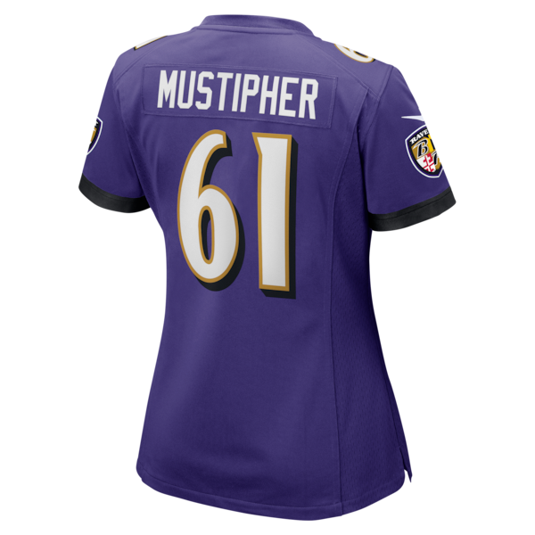 Sam Mustipher Baltimore Ravens Nike Women's Team Game Jersey - Purple - Image 3