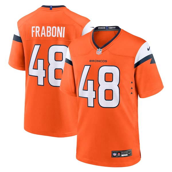 Mitchell Fraboni Denver Broncos Nike Team Game Jersey - Orange