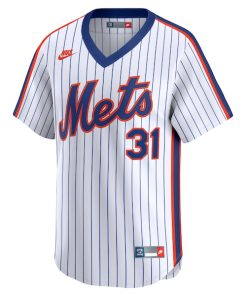 Alternative view of Mike Piazza New York Mets Nike Throwback Cooperstown Limited Jersey - White
