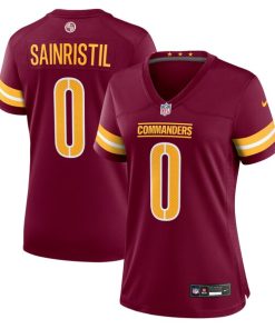 Alternative view of Mike Sainristil Washington Commanders Nike Women's  Game Jersey -  Burgundy