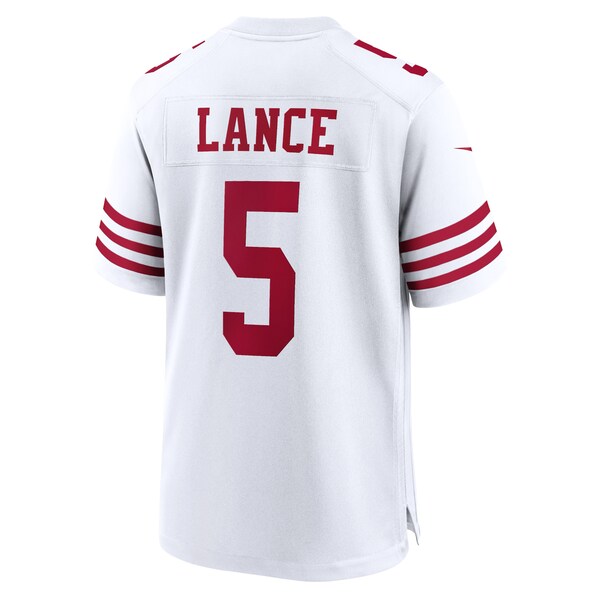 Trey Lance San Francisco 49ers Nike Player Game Jersey - White/Scarlet - Image 4