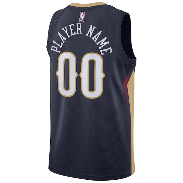 New Orleans Pelicans Nike Swingman Custom Jersey Navy - Icon Edition - Image 3