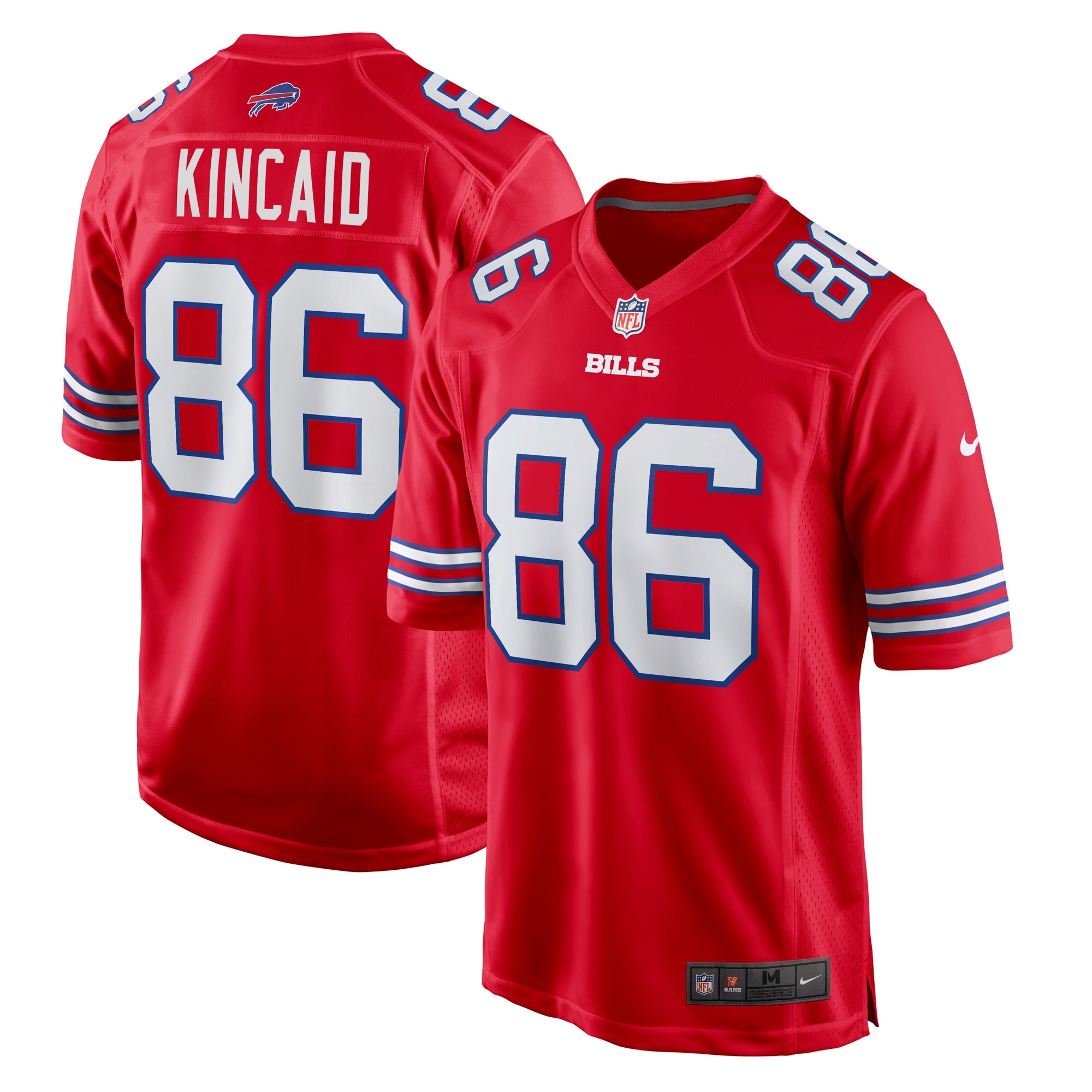 Dalton Kincaid Buffalo Bills Nike Game Jersey - White/Red - Image 7