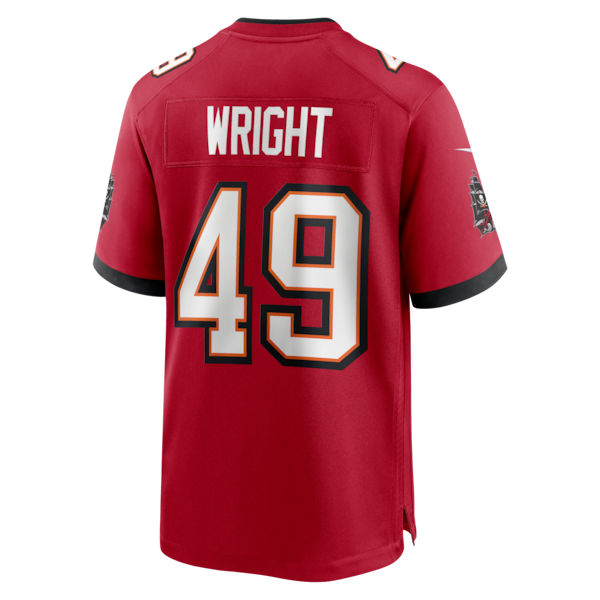 Owen Wright Tampa Bay Buccaneers Nike Team Game Jersey - Red - Image 3