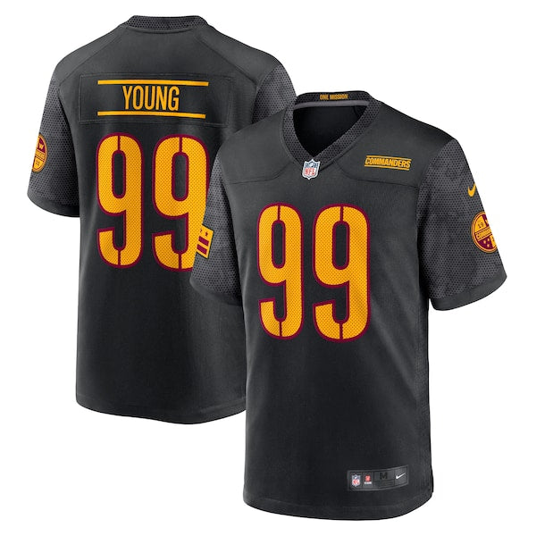 Chase Young Washington Commanders Nike Youth Game Jersey - Black/Burgundy/White