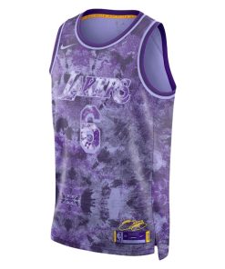 Alternative view of LeBron James Los Angeles Lakers Nike Unisex Select Series Swingman Jersey - Purple
