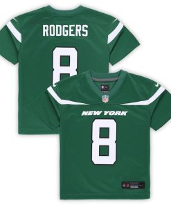 Alternative view of Aaron Rodgers New York Jets Nike Preschool Game Jersey - Gotham Green/White