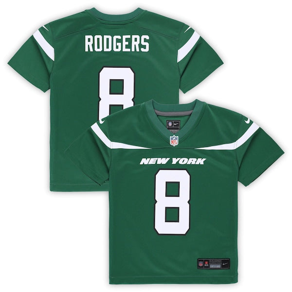 Aaron Rodgers New York Jets Nike Preschool Game Jersey - Gotham Green/White - Image 2
