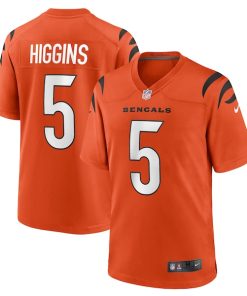 Alternative view of Tee Higgins Cincinnati Bengals Nike Alternate Game Player Jersey - Orange/White