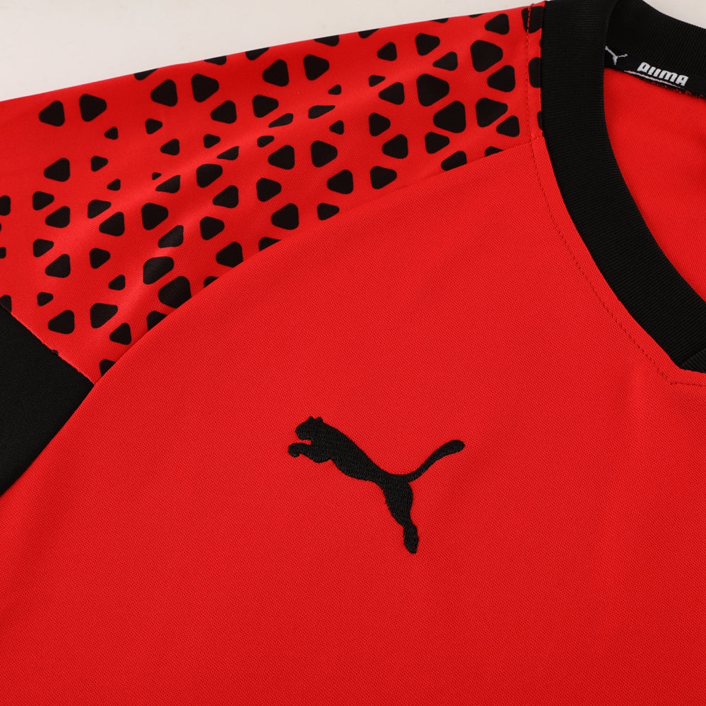 Puma Short Sleeve Training Jersey Set-PD02- Red/Black - Image 5