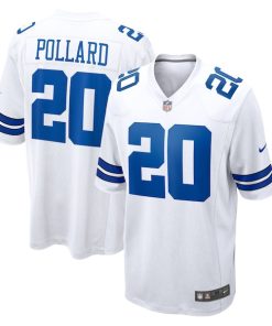 Alternative view of Tony Pollard Dallas Cowboys Nike Game Player Jersey - White/Navy