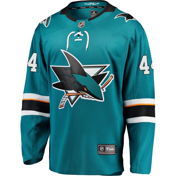 Marc-Edouard Vlasic San Jose Sharks Premier Breakaway Player Jersey - Teal/Black - Image 4