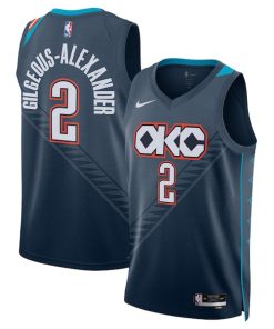 Shai Gilgeous-Alexander Oklahoma City Thunder Nike Unisex 2025/26 Swingman Jersey - Navy - City Edition