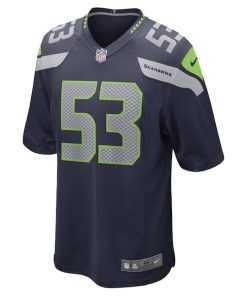 Alternative view of Boye Mafe Seattle Seahawks Nike Game Player Jersey - College Navy