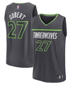 Rudy Gobert Minnesota Timberwolves  Fast Break Replica Player Jersey - Statement Edition - Black