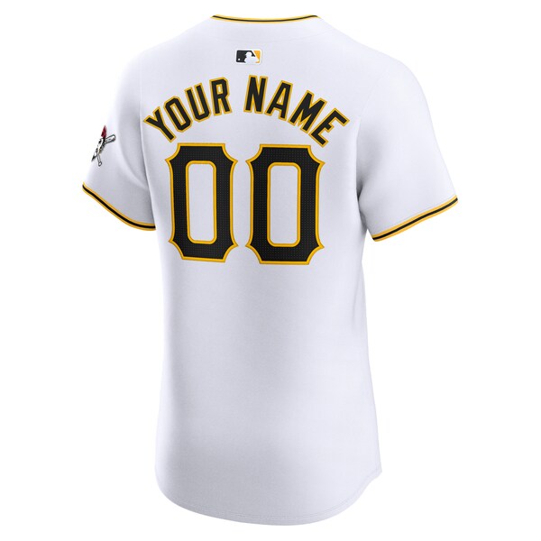 Pittsburgh Pirates Nike Home Elite Custom Jersey - White - Image 3