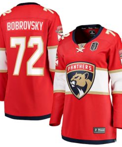 Sergei Bobrovsky Florida Panthers  Women's 2025 Stanley Cup Final Home Breakaway Player Jersey - Red