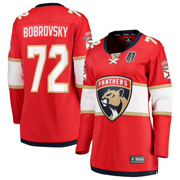 Sergei Bobrovsky Florida Panthers Women's 2025 Stanley Cup Final Home Breakaway Player Jersey - Red
