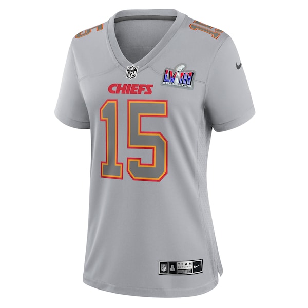 Patrick Mahomes Kansas City Chiefs Nike Women's Super Bowl LVIII Atmosphere Fashion Game Jersey - Gray - Image 2