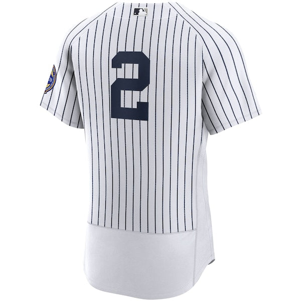 Derek Jeter New York Yankees Nike 2020 Hall of Fame Induction Patch Authentic Jersey - White/Navy - Image 3