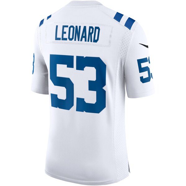 Shaquille Leonard Indianapolis Colts Nike Vapor Limited Jersey - White/Royal - Image 4
