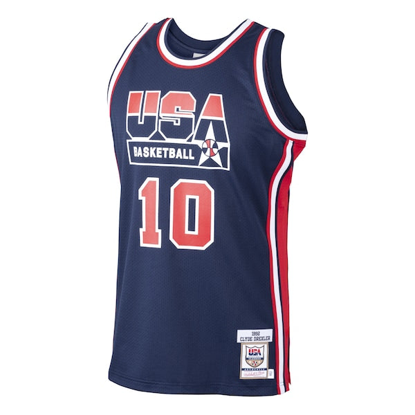 Clyde Drexler USA Basketball 1992 Dream Team Authentic Jersey - Navy - Image 2