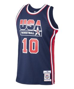 Alternative view of Clyde Drexler USA Basketball 1992 Dream Team Authentic Jersey - Navy