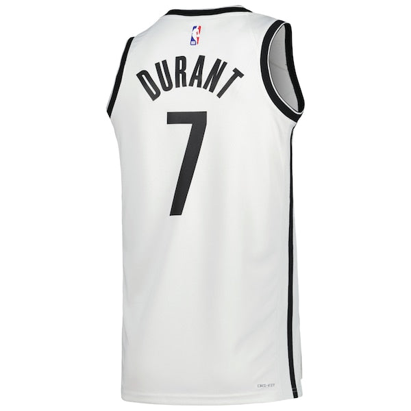 Kevin Durant Brooklyn Nets Nike Unisex Swingman Jersey - Association Edition - White/Black - Image 5