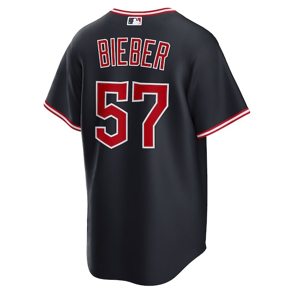 Shane Bieber Cleveland Guardians Nike Alternate Replica Jersey - Navy - Image 3